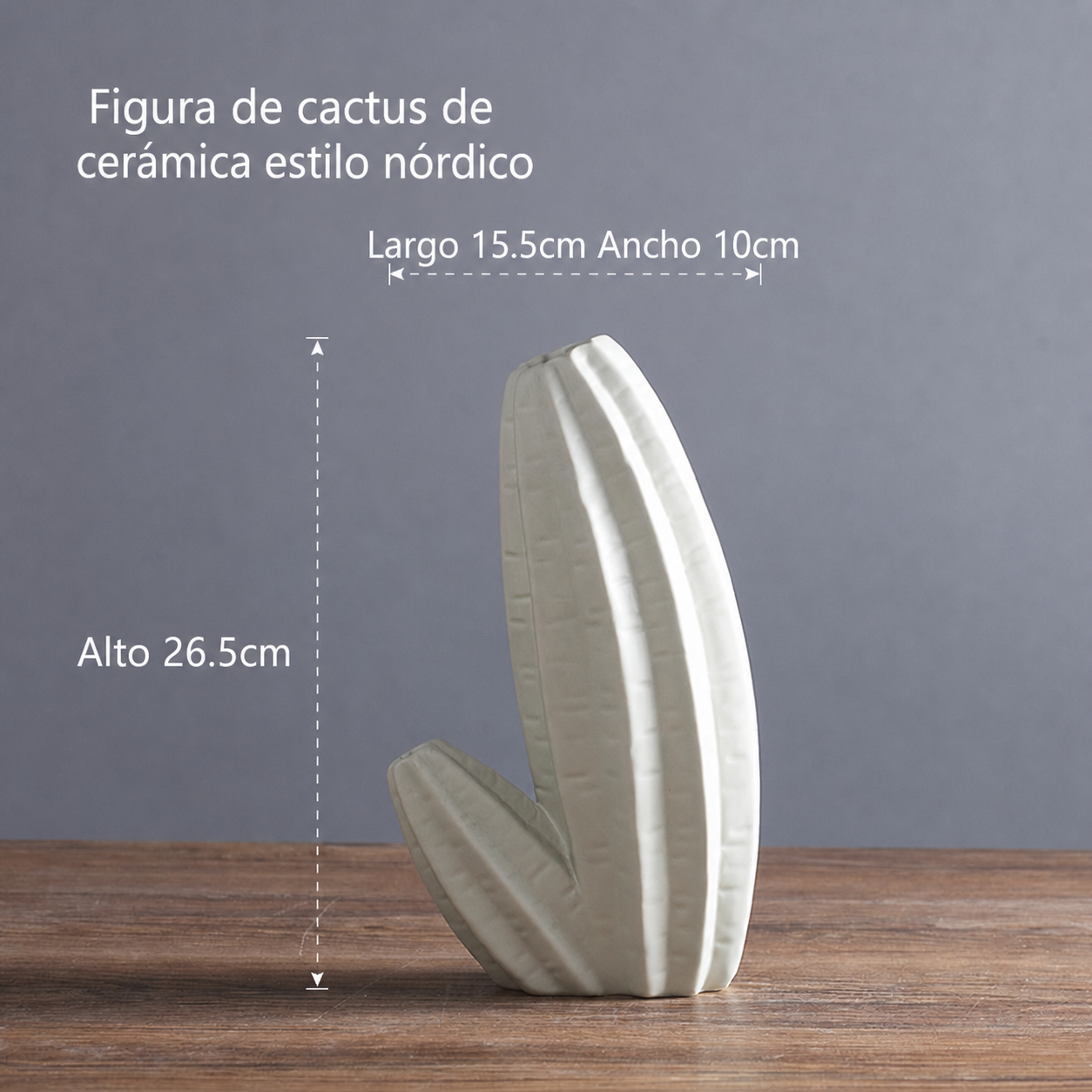 Figura de cactus de cerámica estilo nórdico