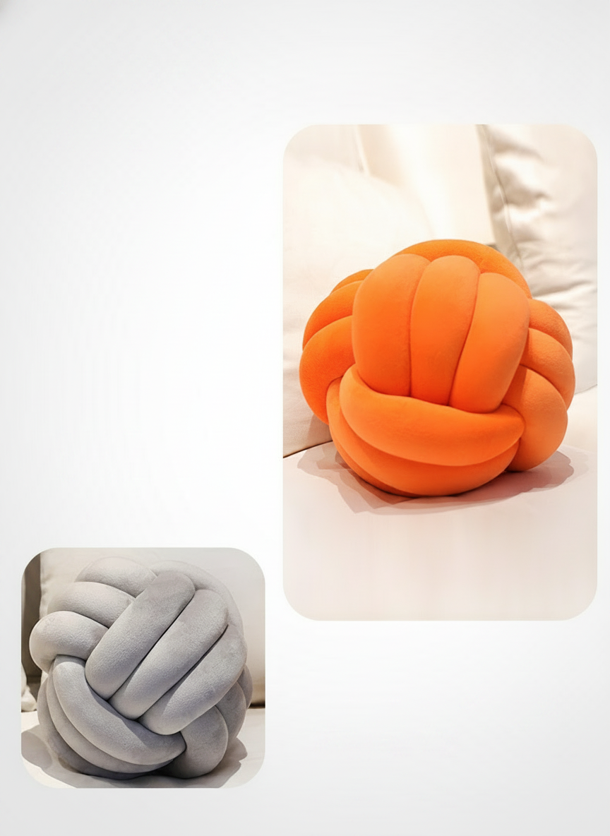 Cojín esférico tejido a mano estilo nórdico con relleno - 13