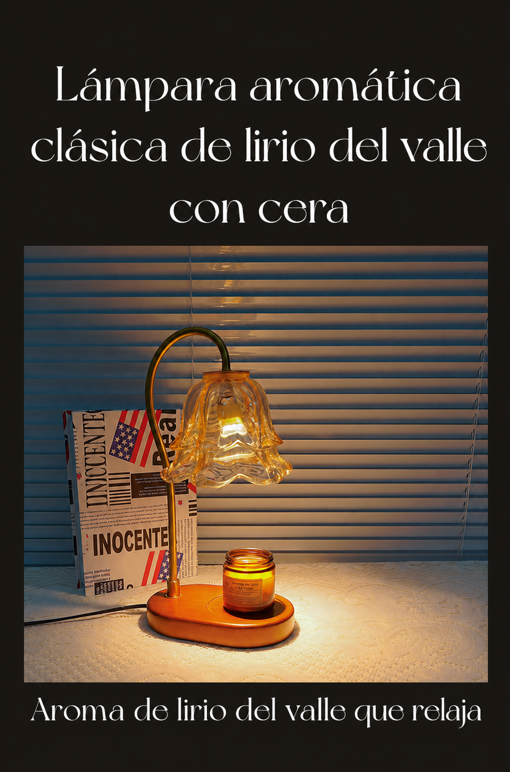Lámpara aromática vintage de lirio del valle con cera - 14