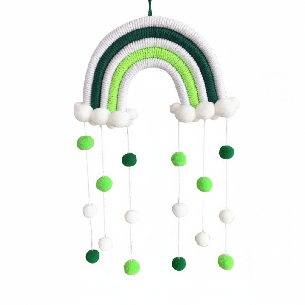 Colgante decorativo tejido nube y arcoíris estilo nórdico - 8