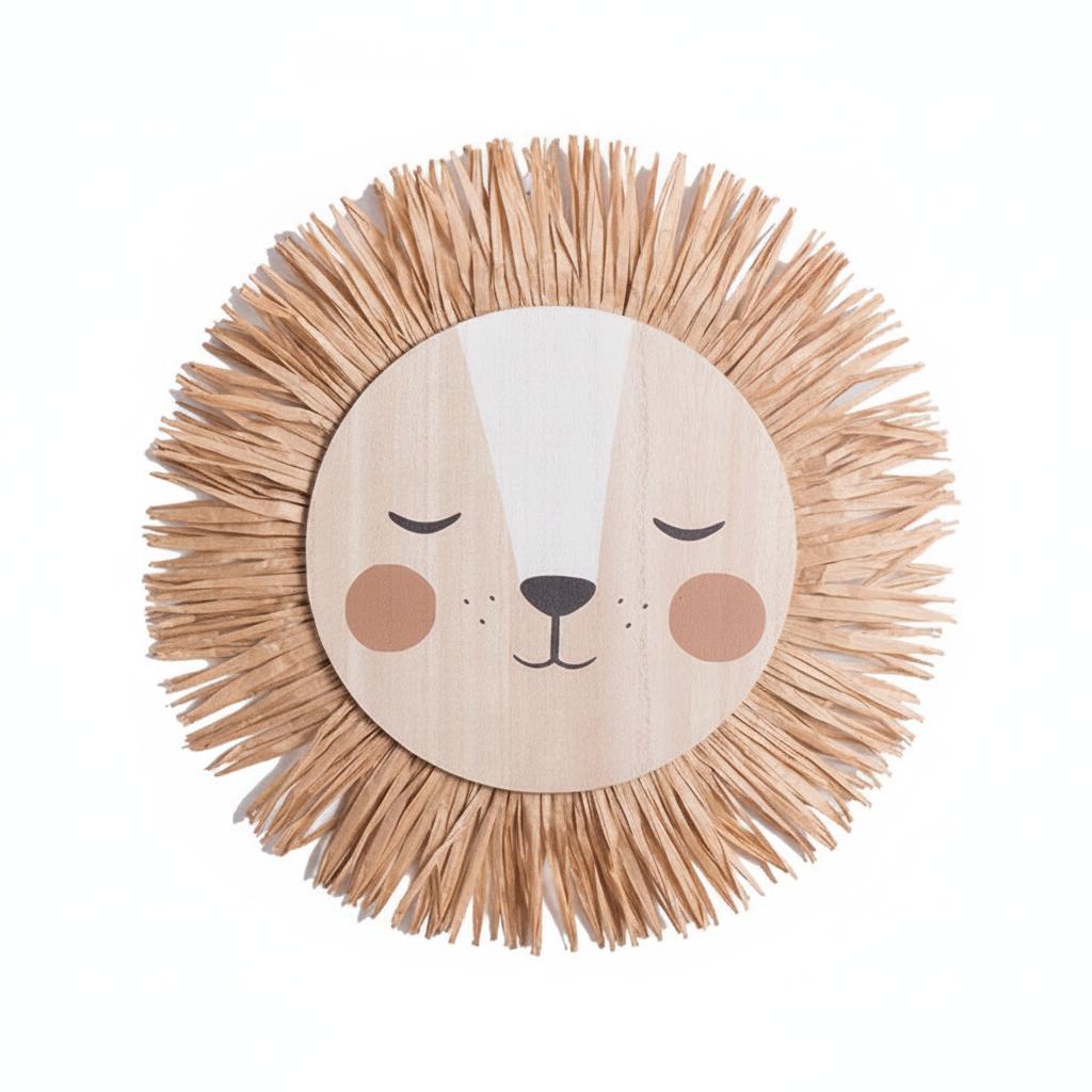 Colgante Decorativo Animal Tejido Rafia para Niños - 5