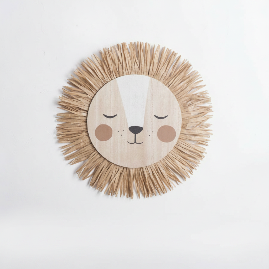 Colgante Decorativo Animal Tejido Rafia para Niños - 6
