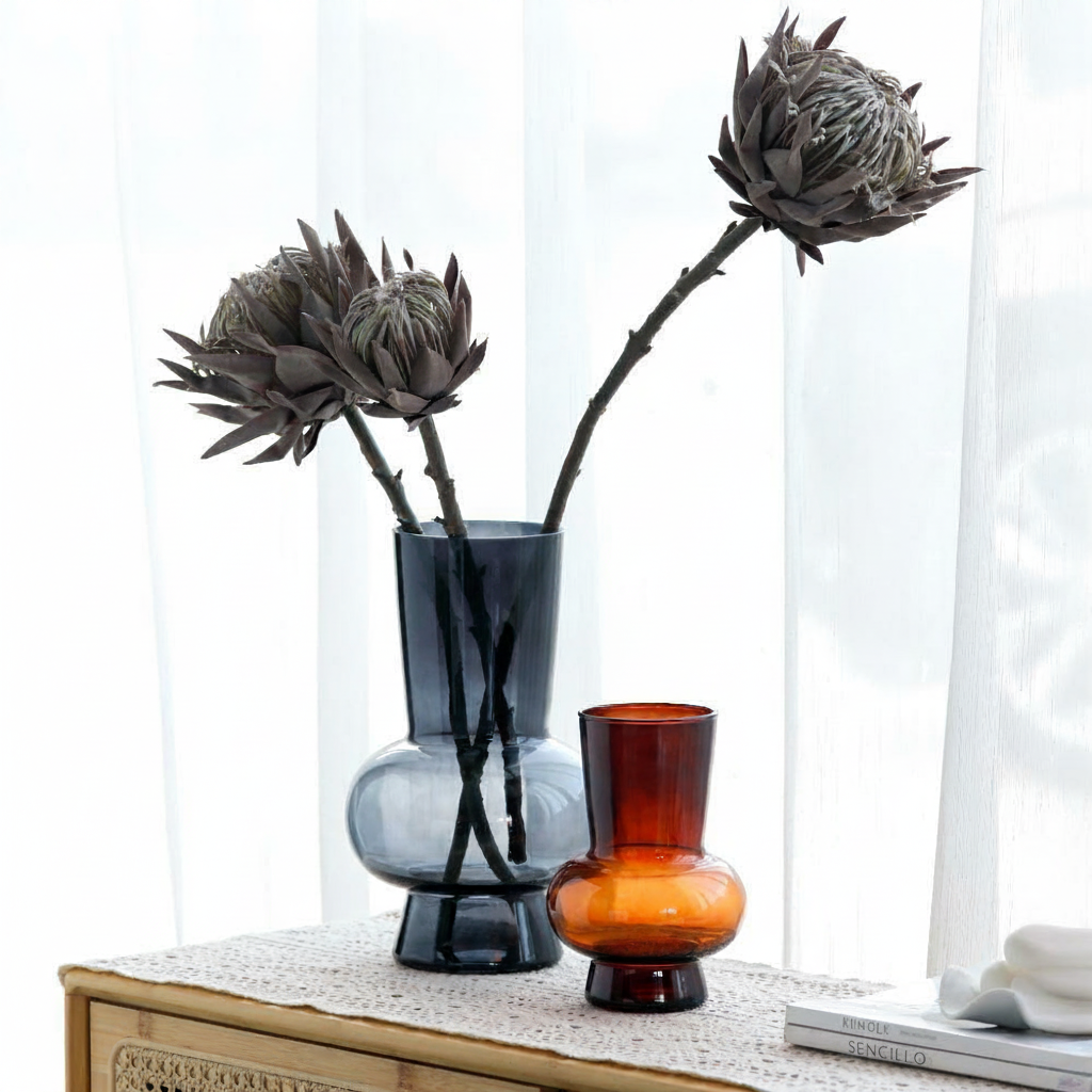Florero de Vidrio Soplado Estilo Luxury para Decoración - 2
