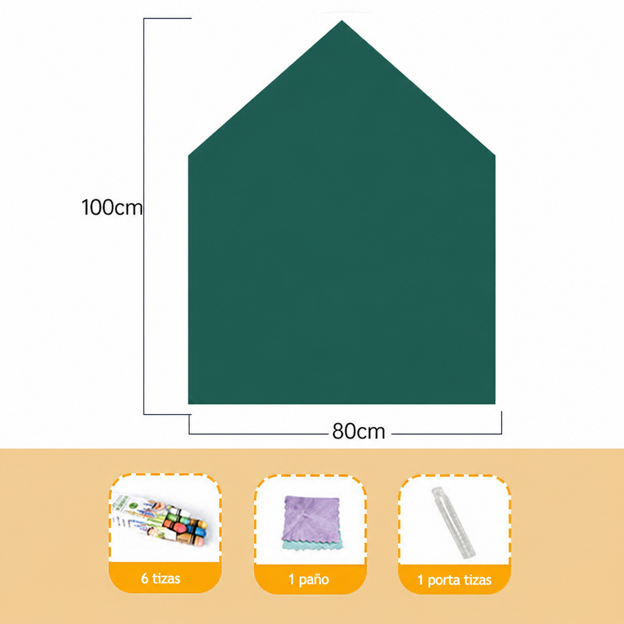 Pizarrón Magnético Infantil con Forma Decorativa 80×100 cm