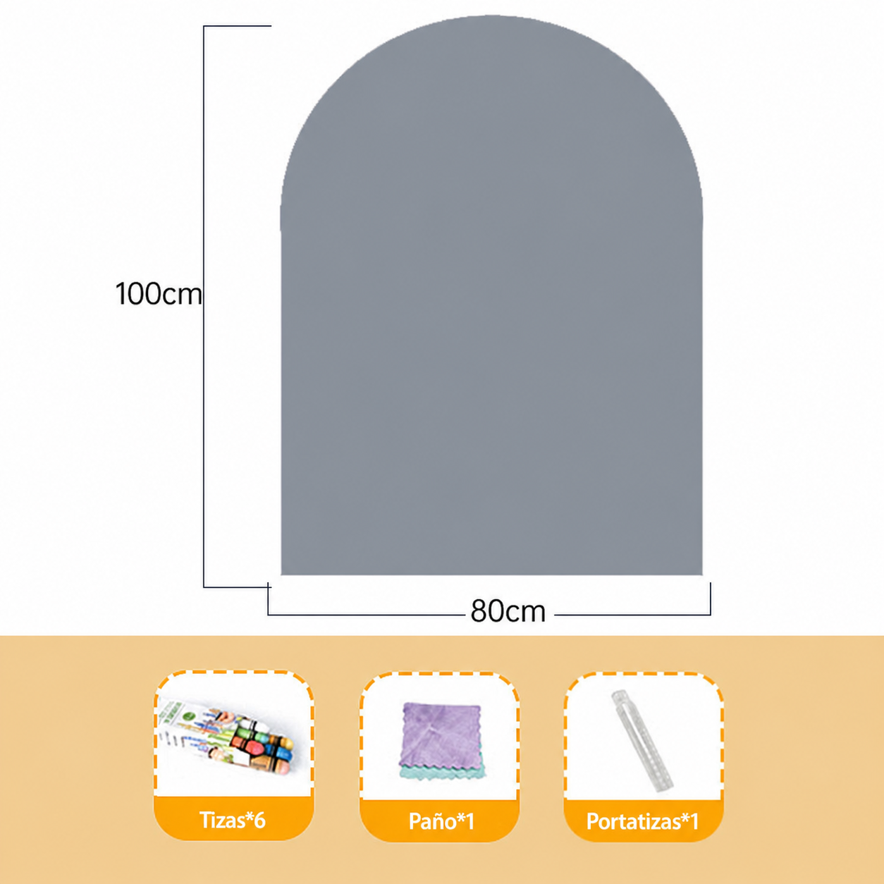 Pizarrón Magnético Infantil con Forma Decorativa 80×100 cm