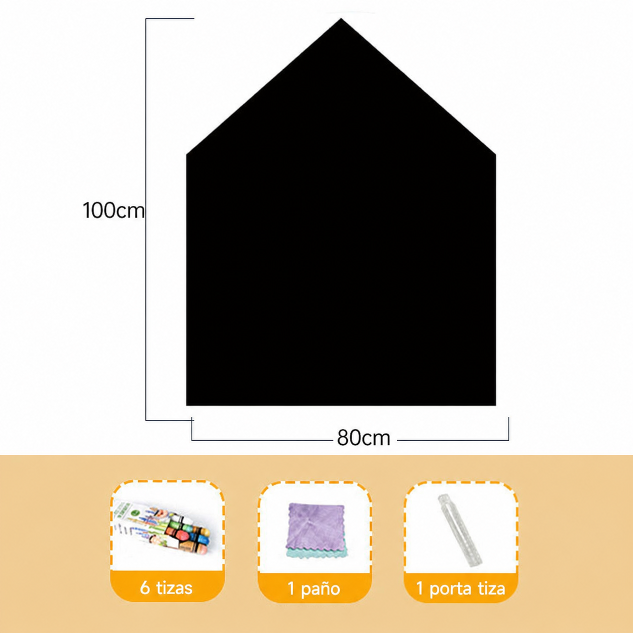 Pizarrón Magnético Infantil con Forma Decorativa 80×100 cm