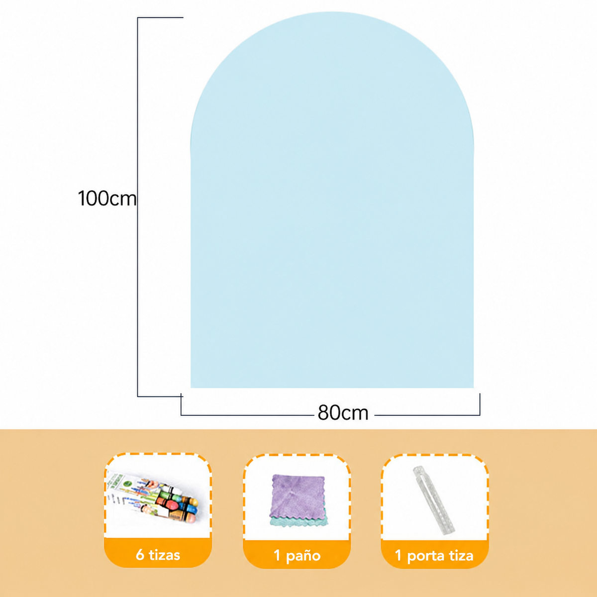 Pizarrón Magnético Infantil con Forma Decorativa 80×100 cm