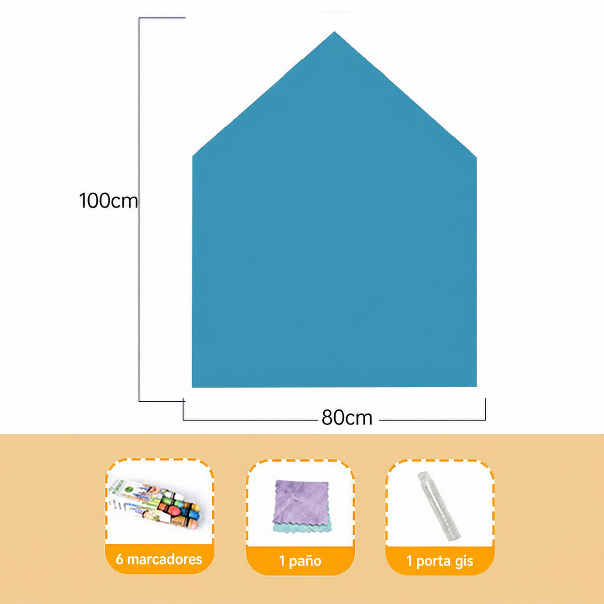 Pizarrón Magnético Infantil con Forma Decorativa 80×100 cm