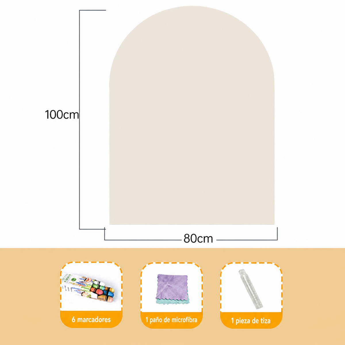 Pizarrón Magnético Infantil con Forma Decorativa 80×100 cm