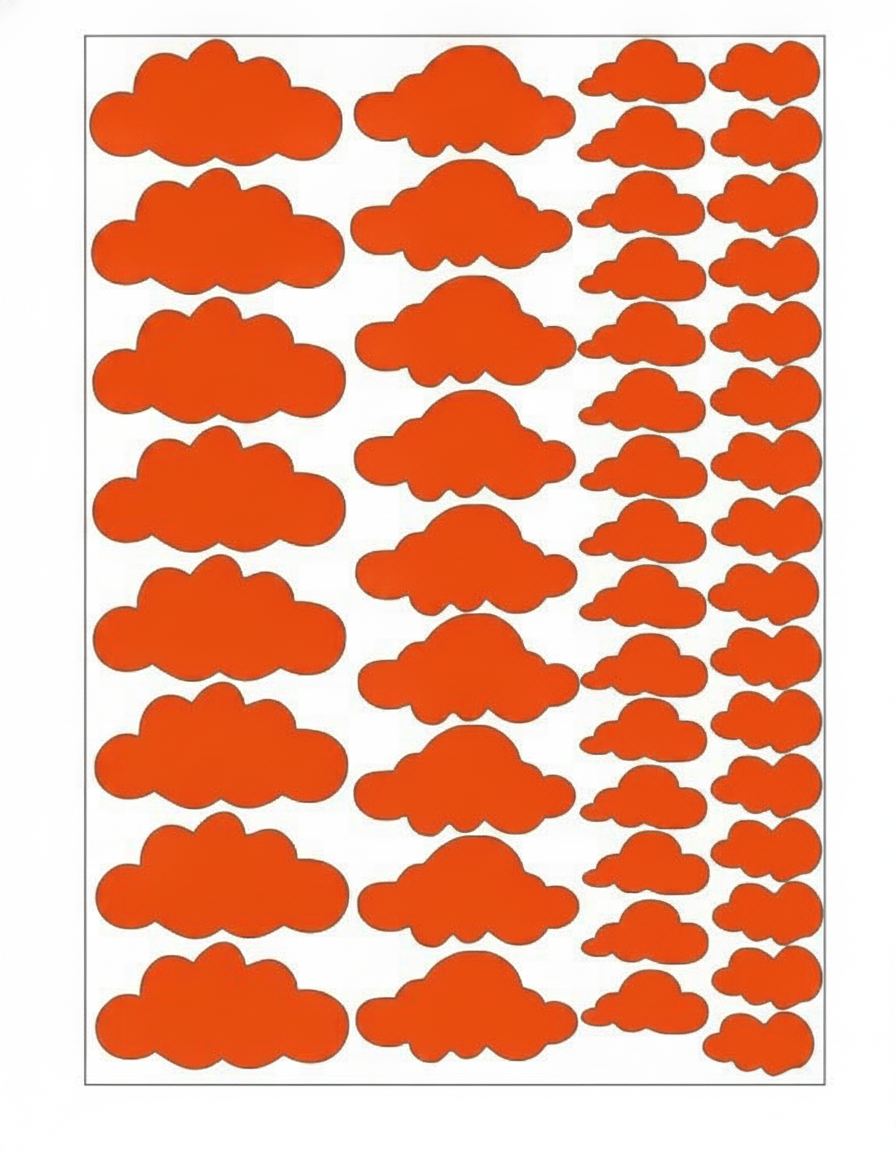 Stickers de nubes autoadheribles set 48 piezas - 13