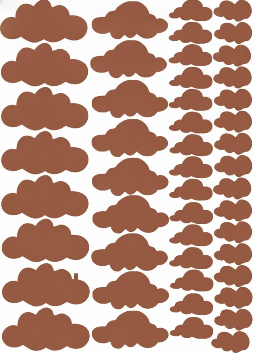 Stickers de nubes autoadheribles set 48 piezas - 7