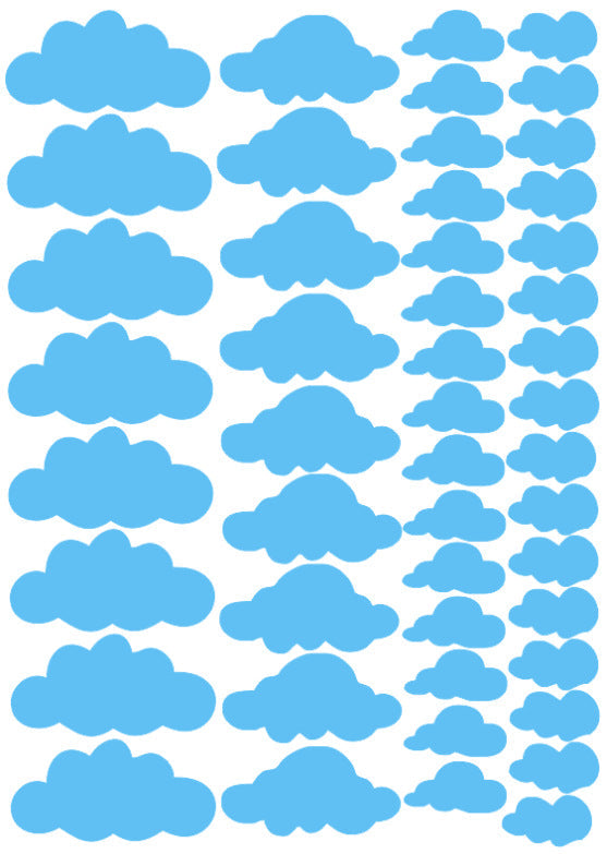 Stickers de nubes autoadheribles set 48 piezas