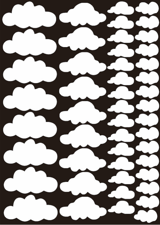 Stickers de nubes autoadheribles set 48 piezas