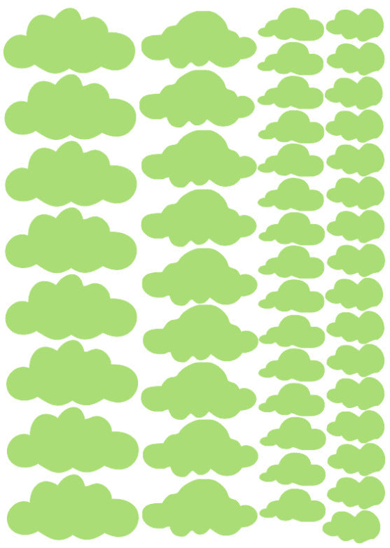 Stickers de nubes autoadheribles set 48 piezas