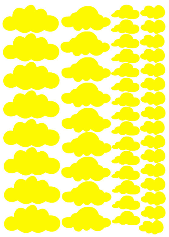 Stickers de nubes autoadheribles set 48 piezas