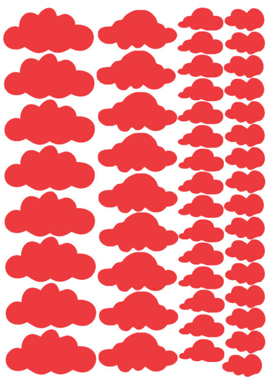 Stickers de nubes autoadheribles set 48 piezas