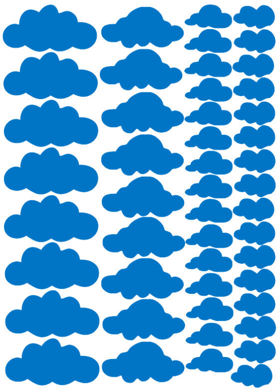 Stickers de nubes autoadheribles set 48 piezas