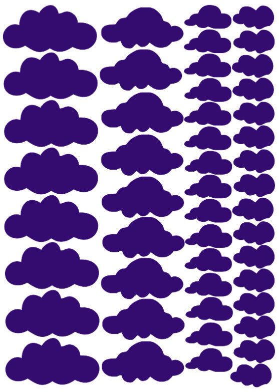 Stickers de nubes autoadheribles set 48 piezas
