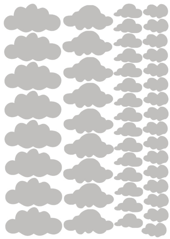 Stickers de nubes autoadheribles set 48 piezas