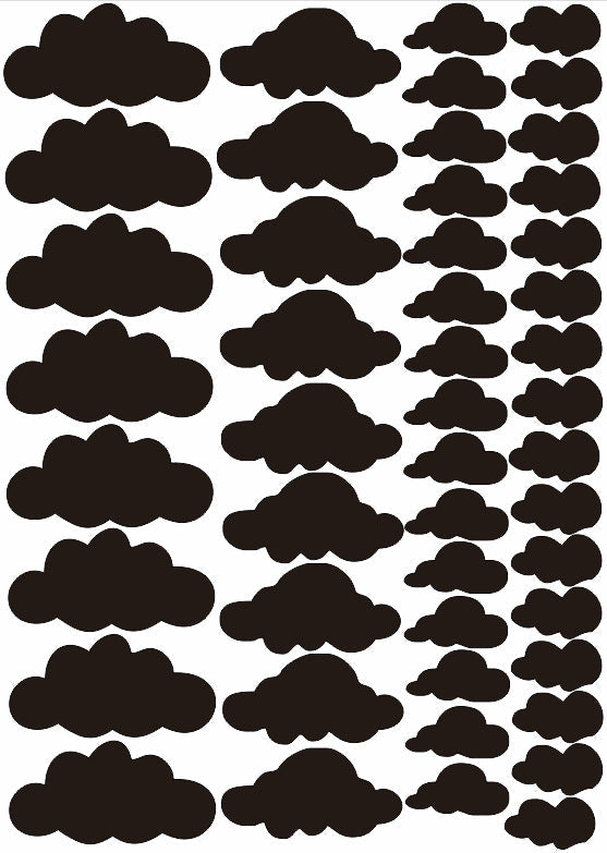 Stickers de nubes autoadheribles set 48 piezas