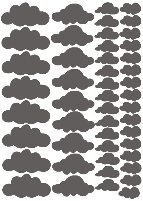 Stickers de nubes autoadheribles set 48 piezas