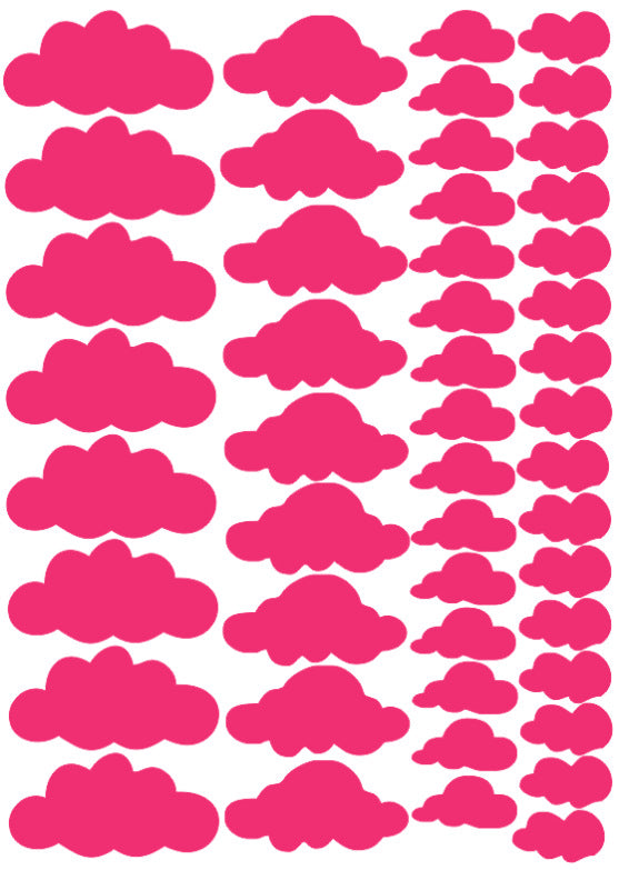 Stickers de nubes autoadheribles set 48 piezas