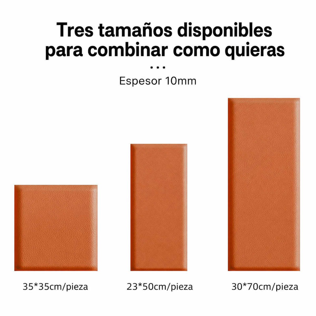 Panel Acolchado Autoadhesivo Antigolpes para Pared
