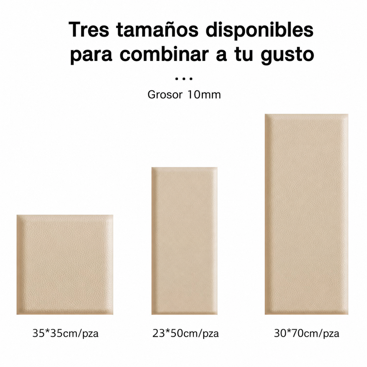 Panel Acolchado Autoadhesivo Antigolpes para Pared