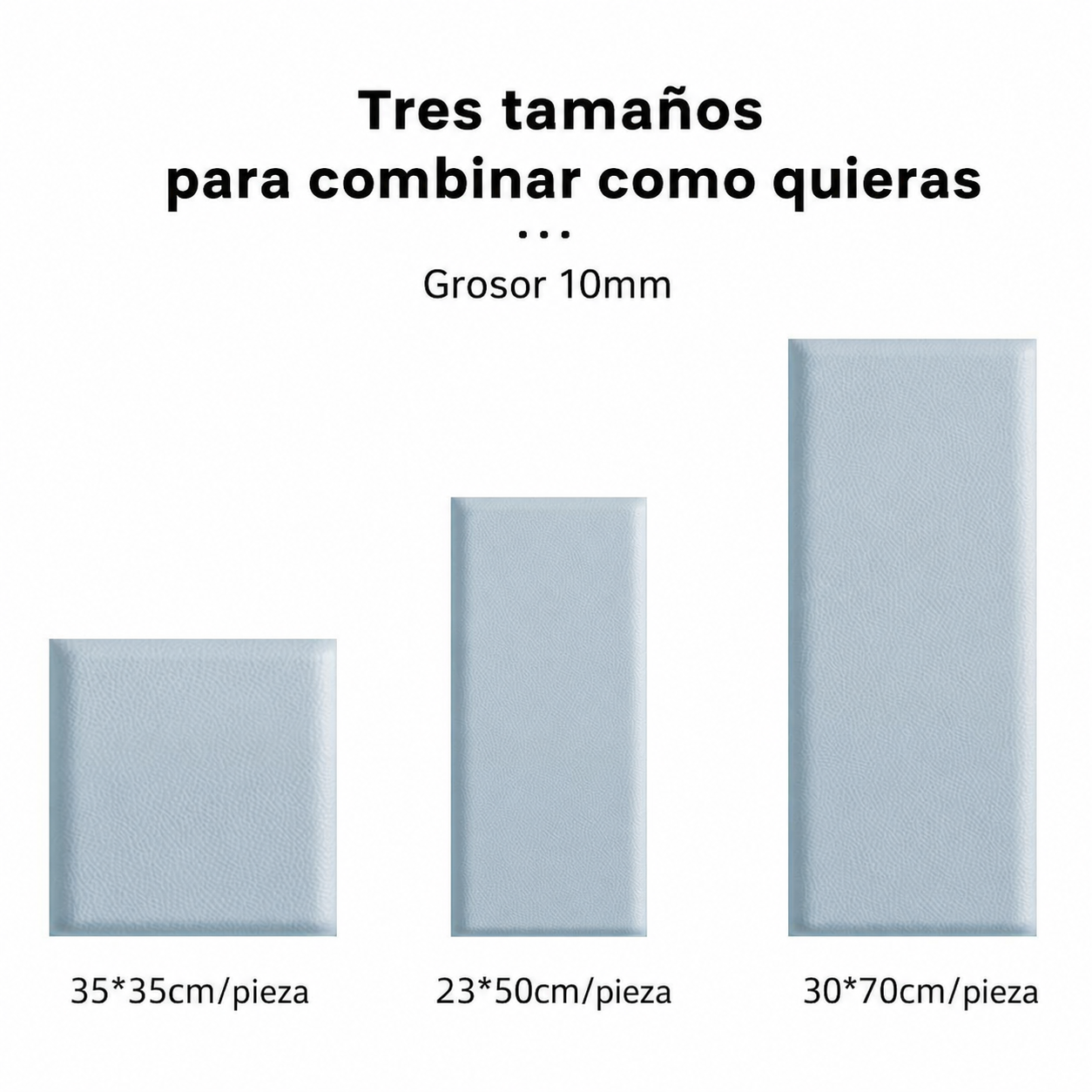 Panel Acolchado Autoadhesivo Antigolpes para Pared