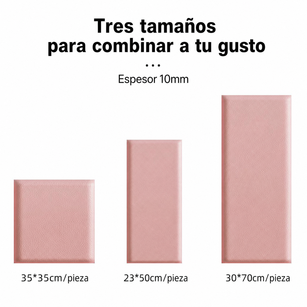 Panel Acolchado Autoadhesivo Antigolpes para Pared