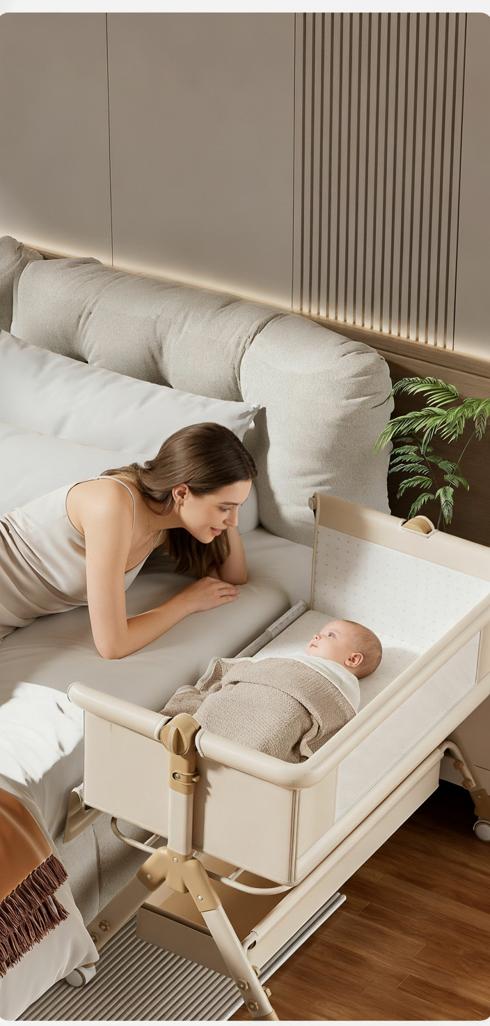 Cuna plegable multifuncional para bebé con mosquitero - 14