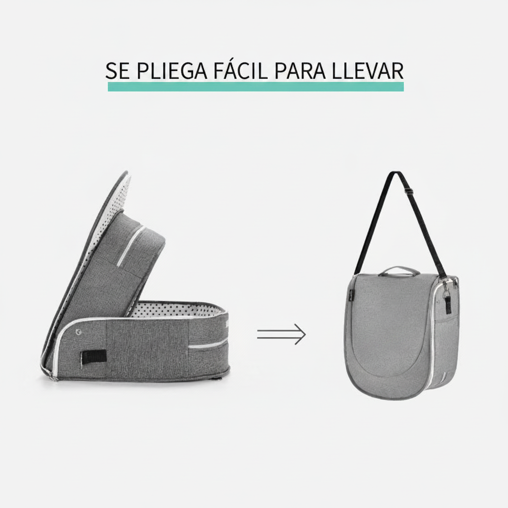 Cuna portátil plegable para bebé con mosquitero - 3
