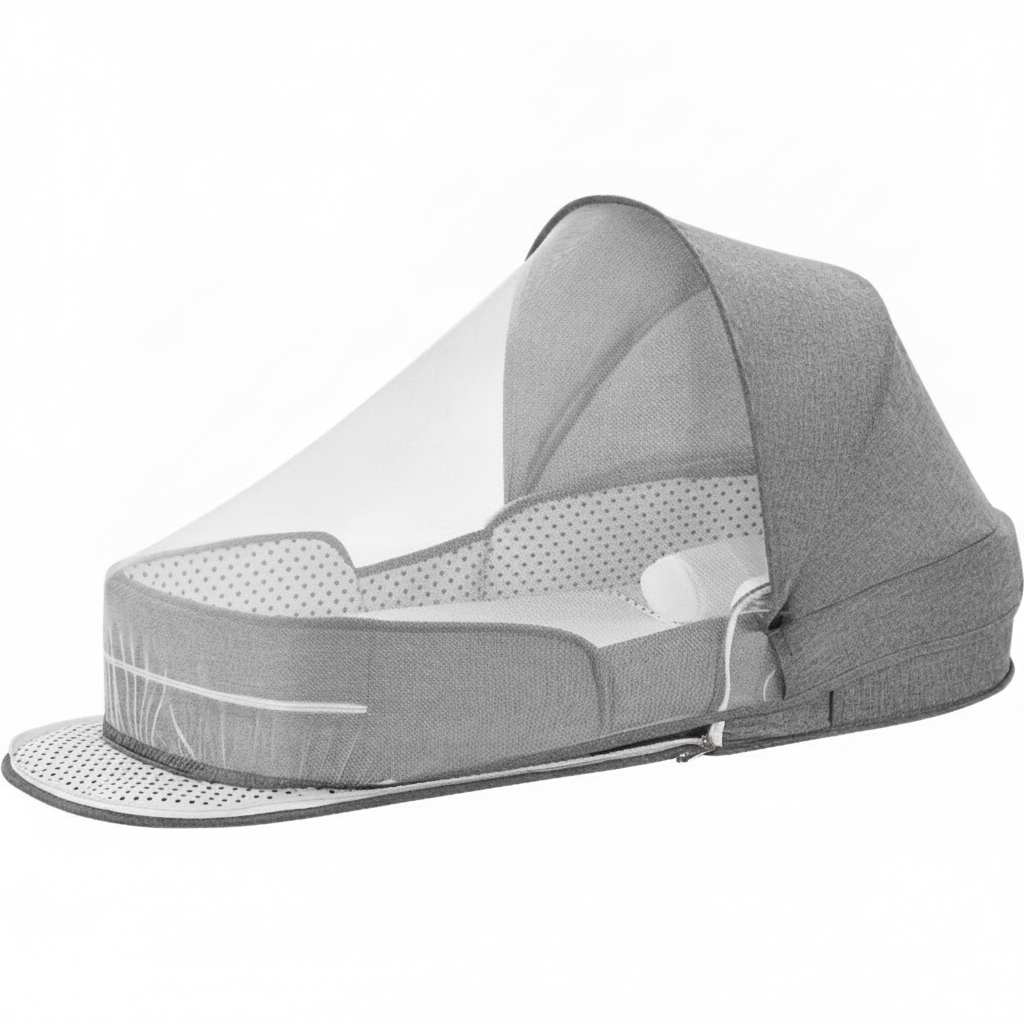 Cuna portátil plegable para bebé con mosquitero - 5