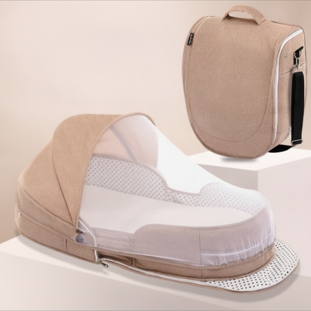 Cuna portátil plegable para bebé con mosquitero - 6