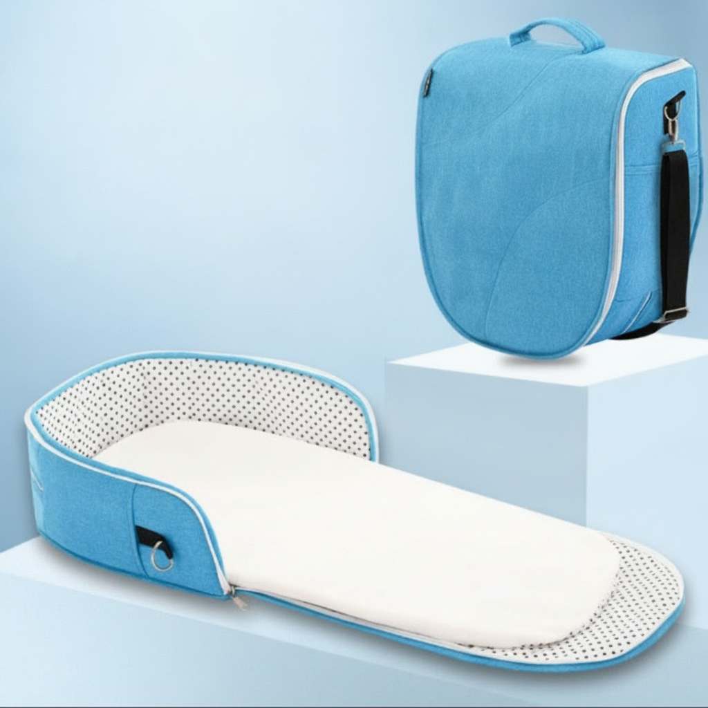 Cuna portátil plegable para bebé con mosquitero - 9
