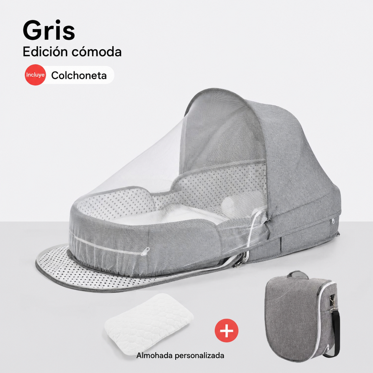 Cuna portátil plegable para bebé con mosquitero