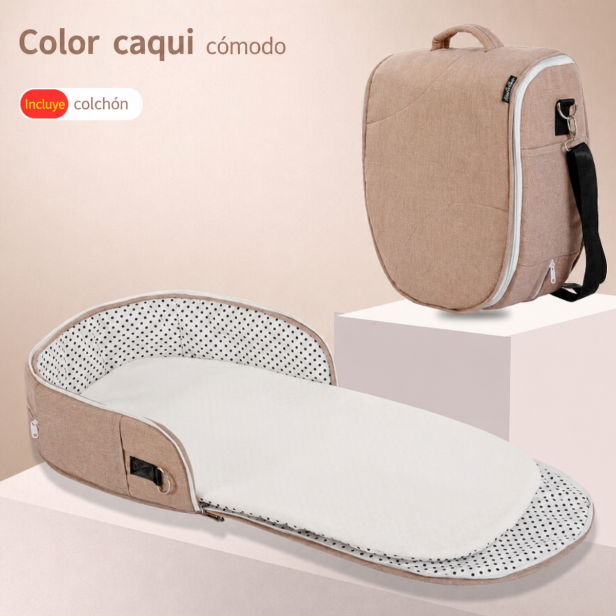 Cuna portátil plegable para bebé con mosquitero