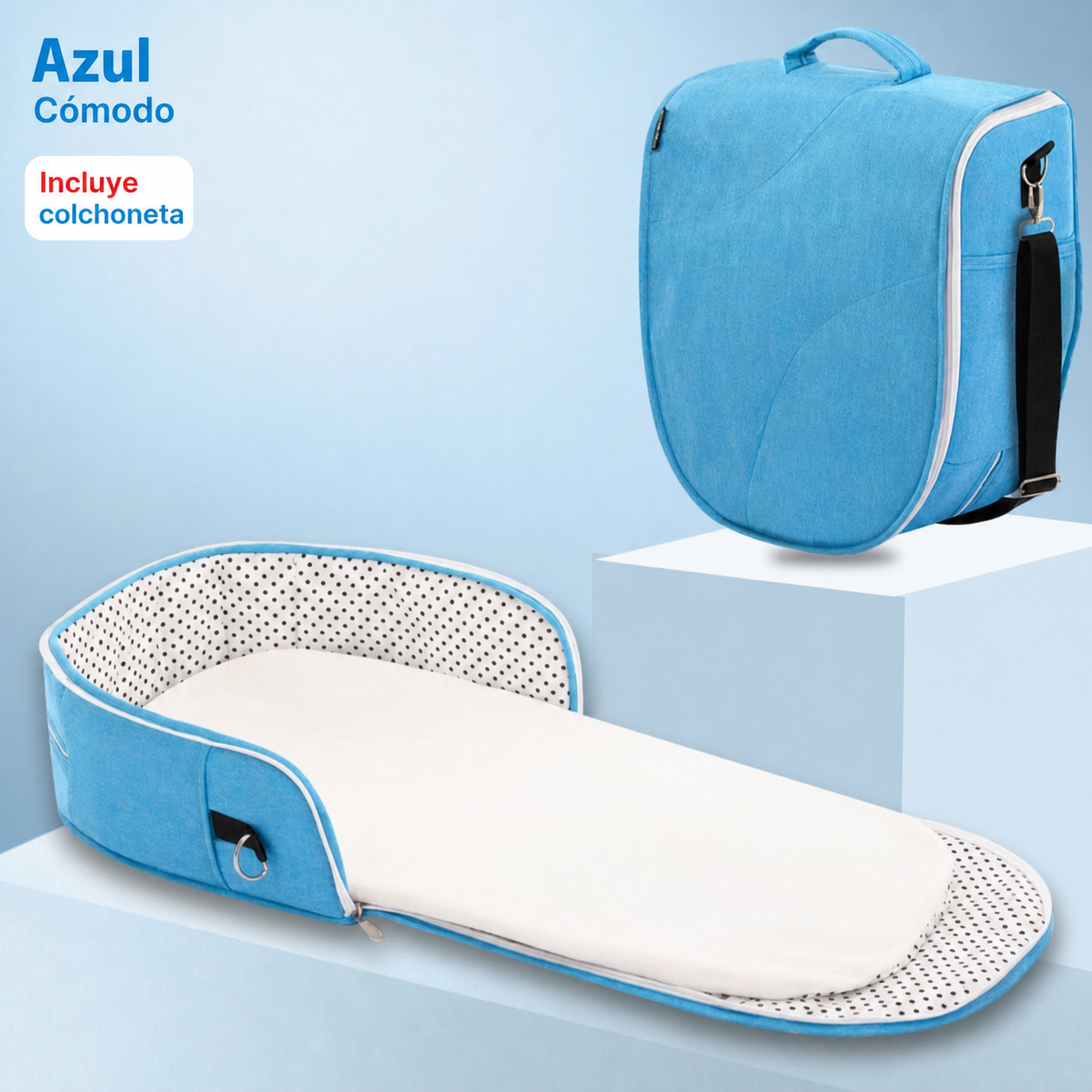 Cuna portátil plegable para bebé con mosquitero