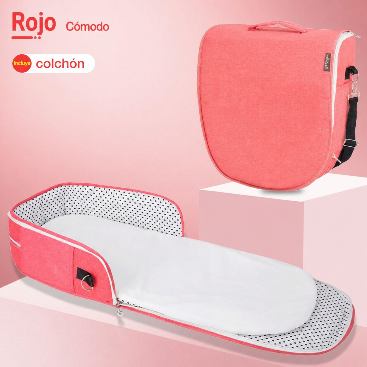 Cuna portátil plegable para bebé con mosquitero