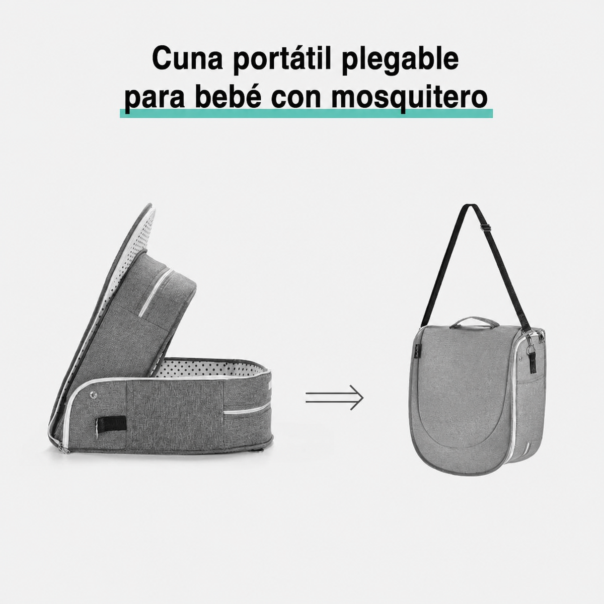 Cuna portátil plegable para bebé con mosquitero