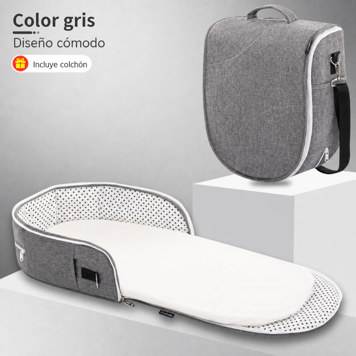 Cuna portátil plegable para bebé con mosquitero