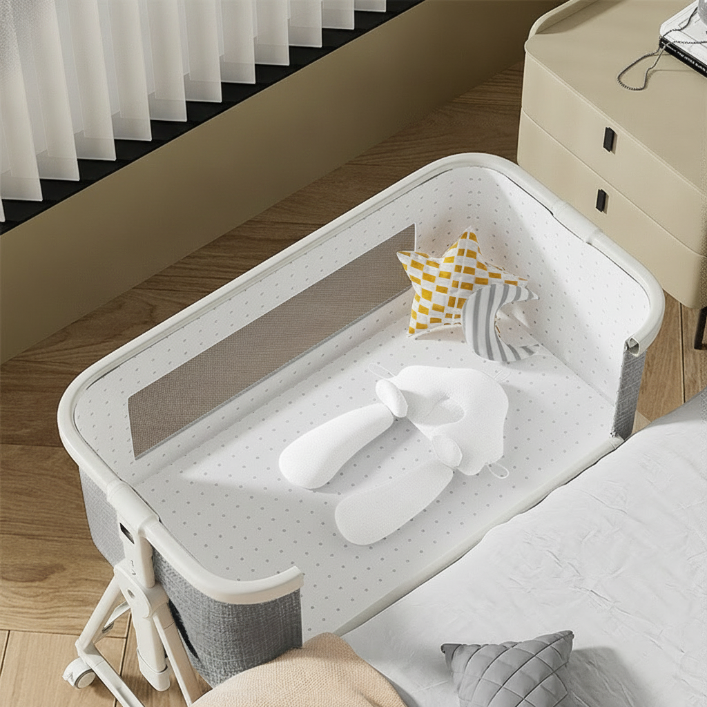 Cuna para bebé plegable y multifuncional con moisés - 3