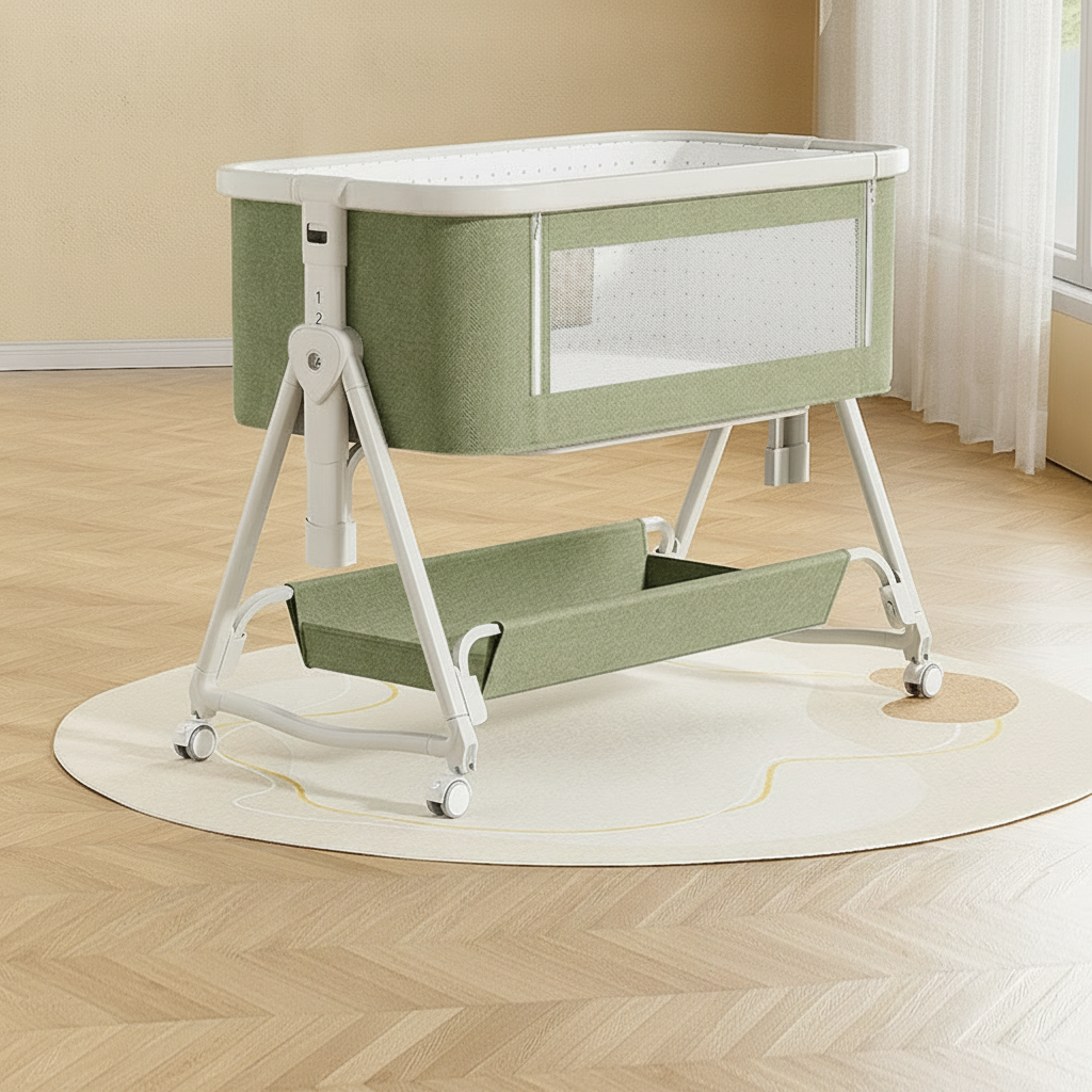 Cuna para bebé plegable y multifuncional con moisés - 5