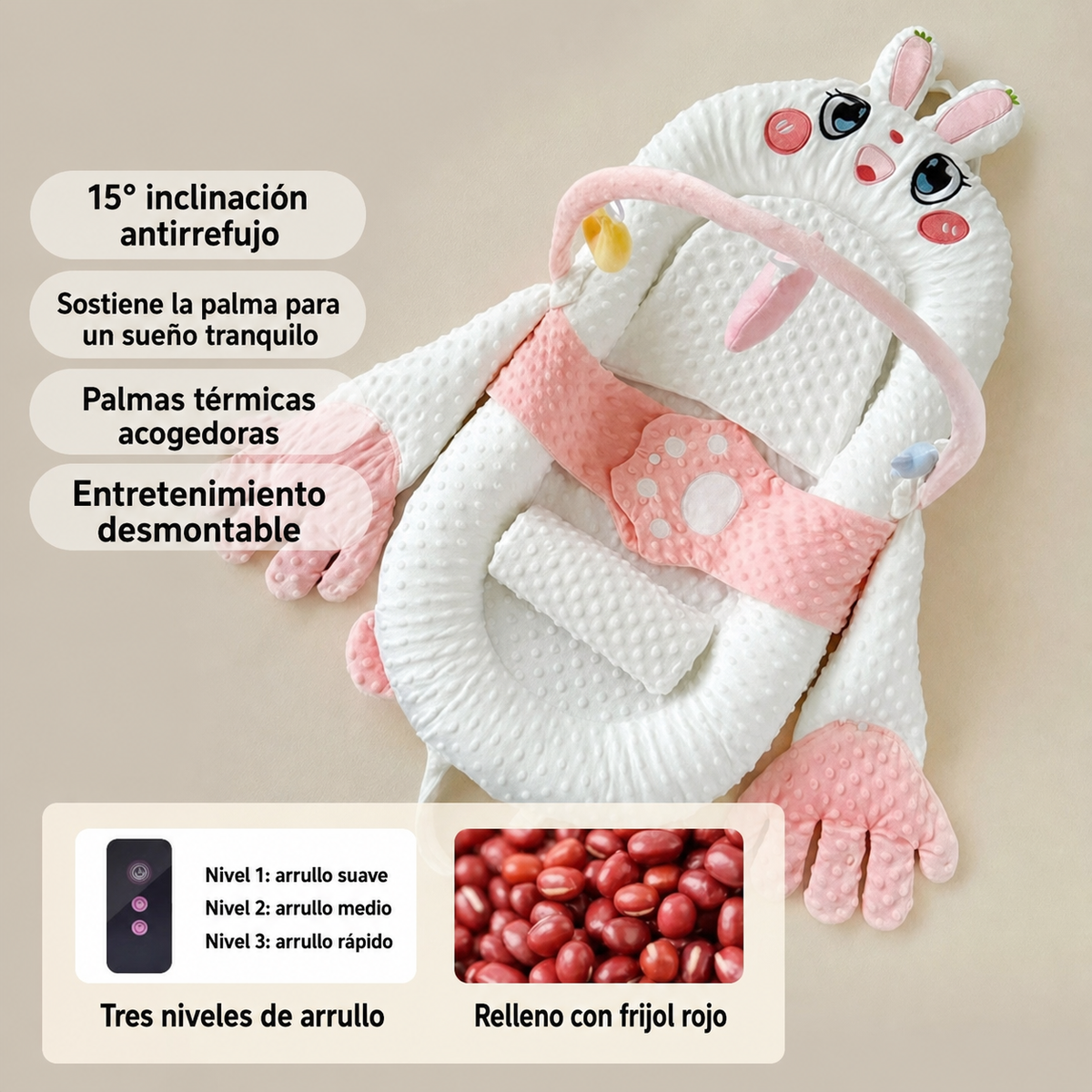 Cuna Portátil para Bebé con Ruedas y Diseño Plegable