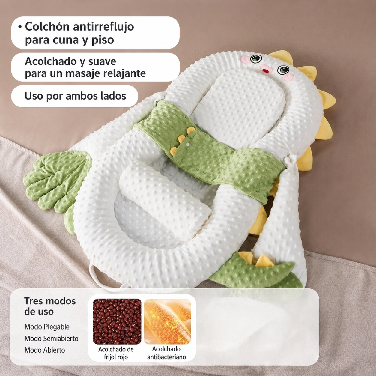Cuna Portátil para Bebé con Ruedas y Diseño Plegable