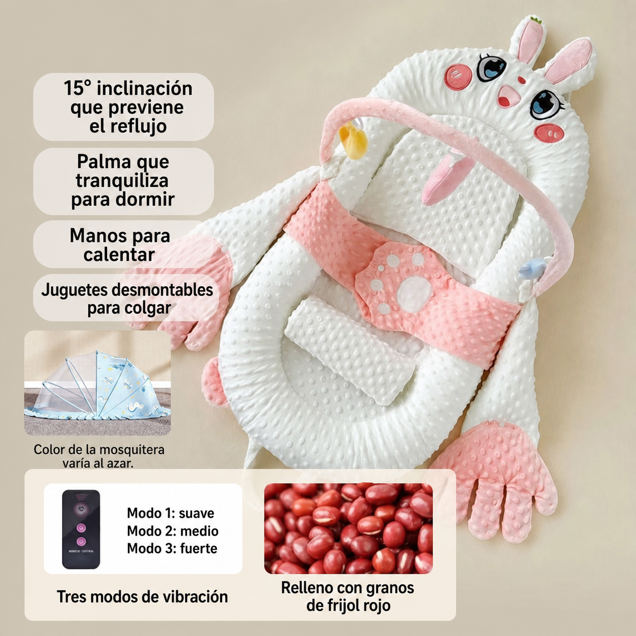 Cuna Portátil para Bebé con Ruedas y Diseño Plegable