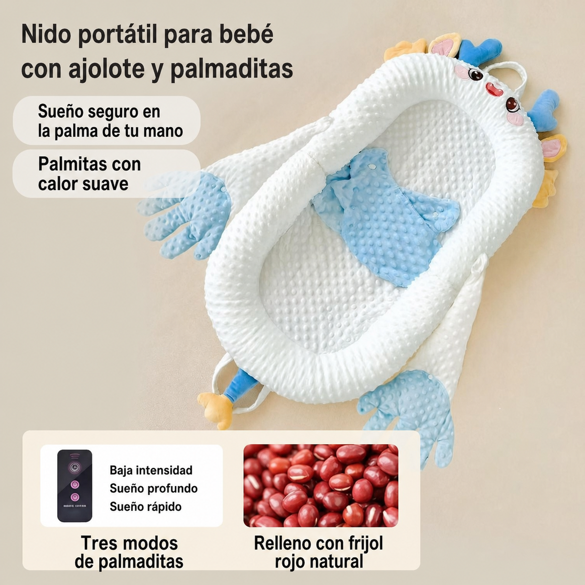 Cuna Portátil para Bebé con Ruedas y Diseño Plegable