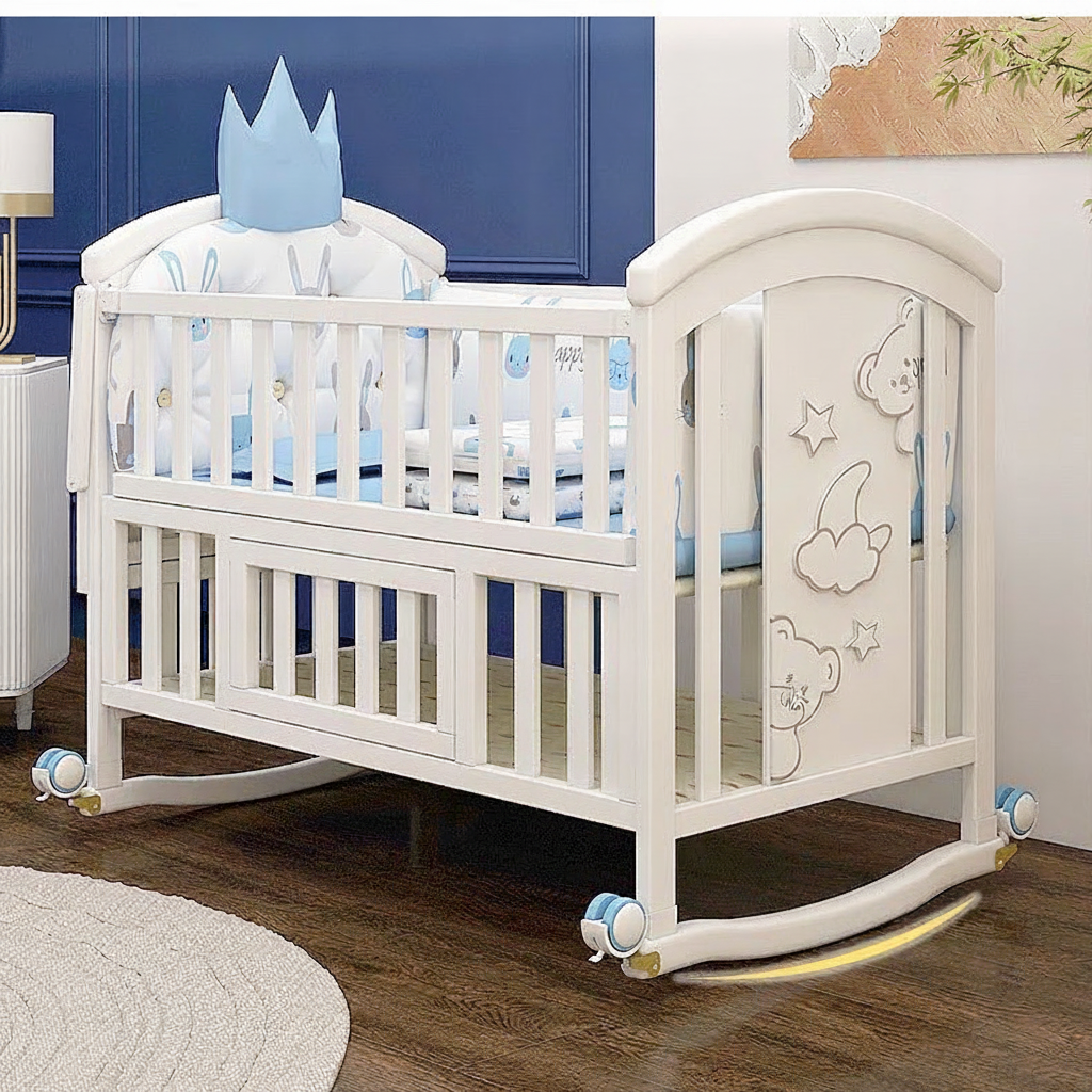 Cama infantil de pino para bebé hasta 12 años, 118 cm - 4
