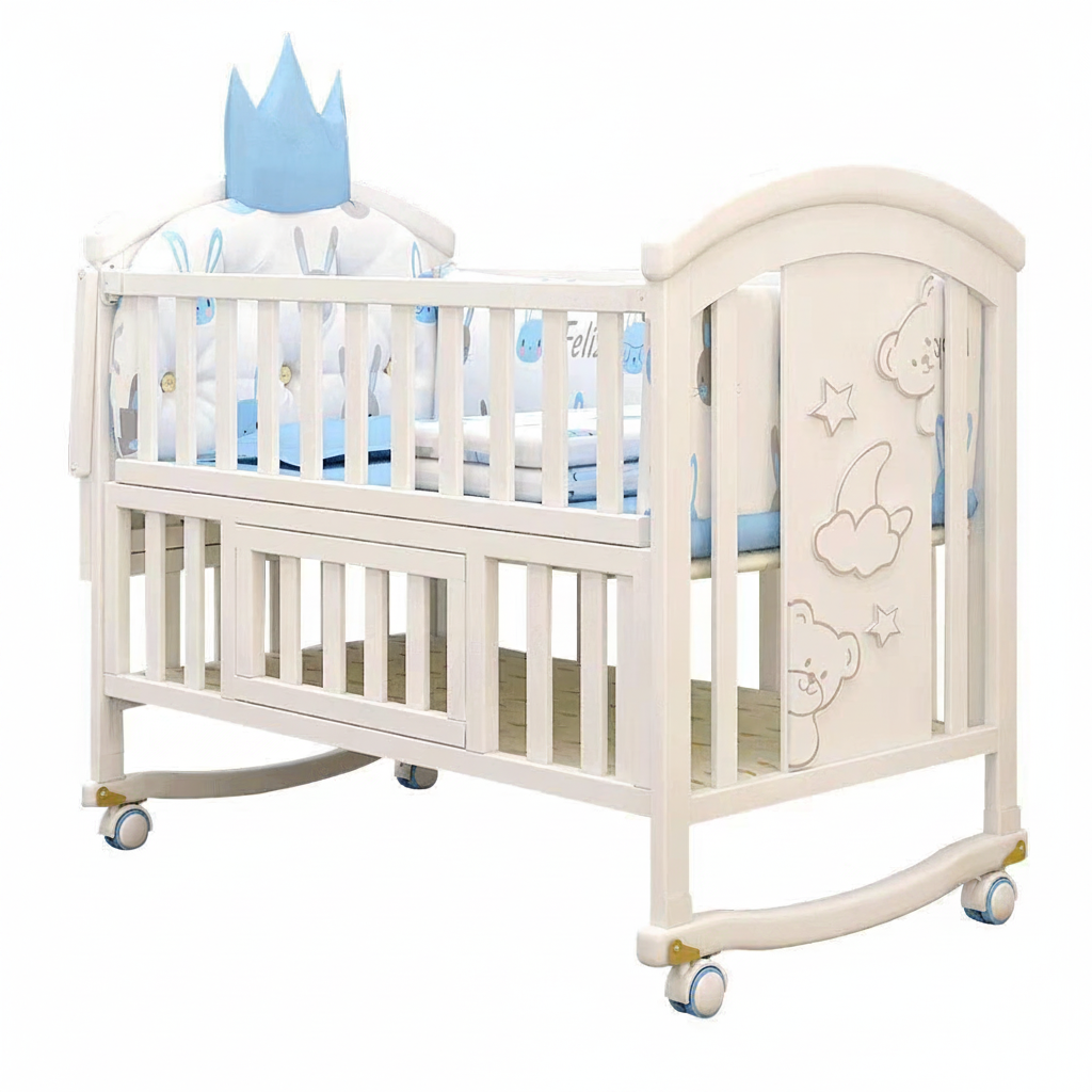 Cama infantil de pino para bebé hasta 12 años, 118 cm - 5