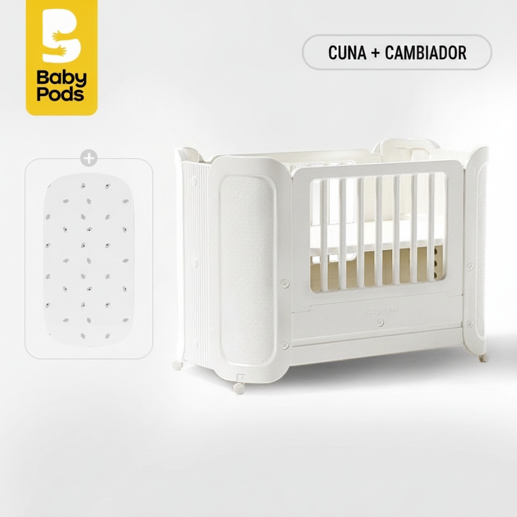 Cuna plegable portátil Baby Pods con ruedas y mosquitero - 6